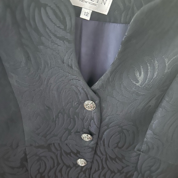 Renlyn Black Textured Two Piece Black Suit Women’s Lined with Long Sleeves EUC - Picture 8 of 12